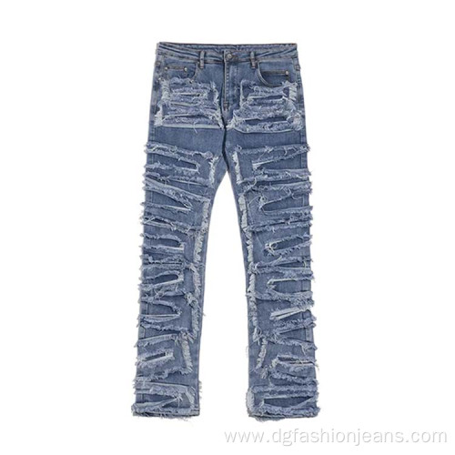 Custom Ripped Distressed Washed Jeans Pants